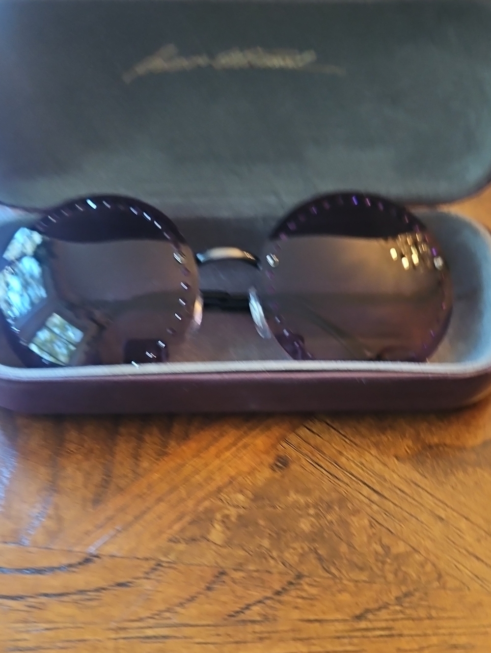 Brian Atwood Purple Rhinestone Sunnies
